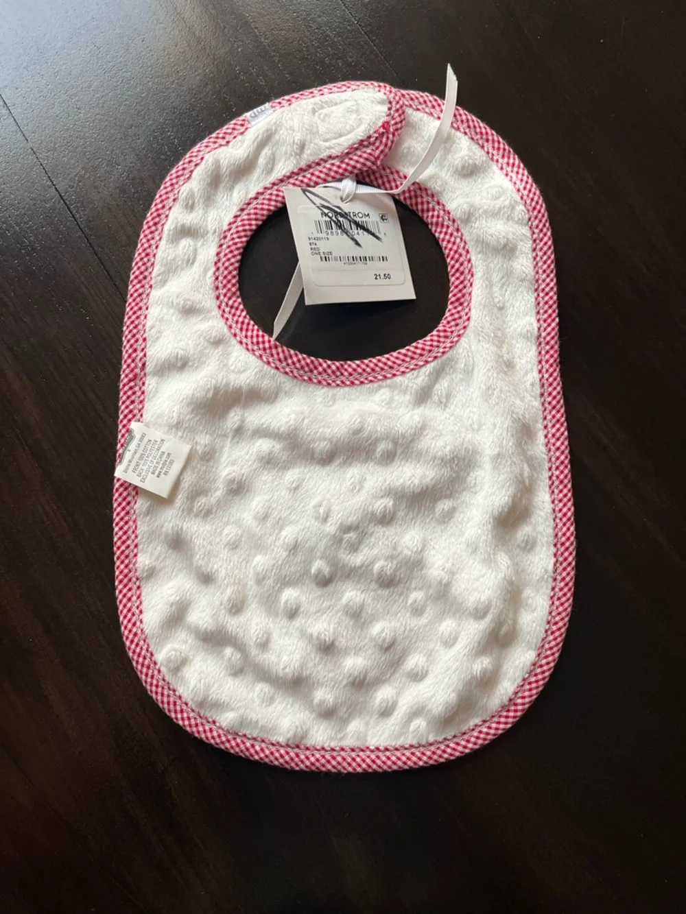 New - Mud Pie My First Christmas Reindeer Baby Bib | Red & Green
